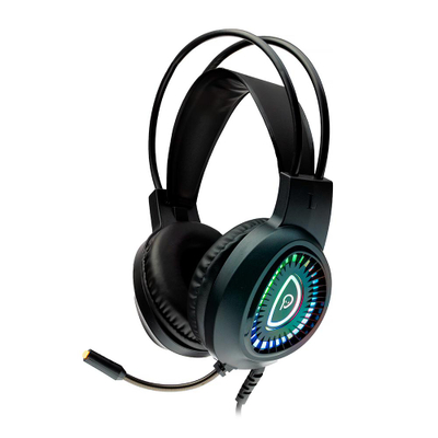 Kufje gaming Spacer RGB, me kabllo, ndriçim RGB, të zeza