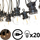 Varg dritash LED Party Lights, 12.5 m, 20 llamba, dritë e ngrohtë