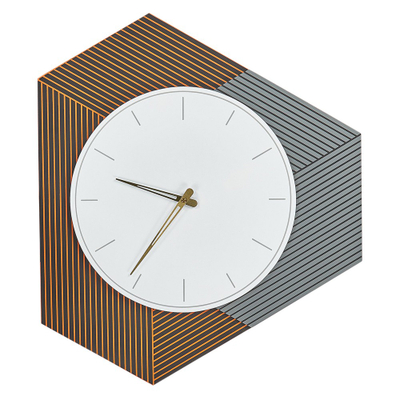 Orë murale Beliani Sailon, 52 cm, dizajn gjeometrik, e bardhë