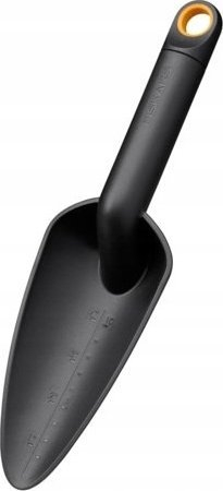 Lopatë e vogël kopshti Fiskars Solid Trowel, plastike e fortë, dore ergonomike, portokalli