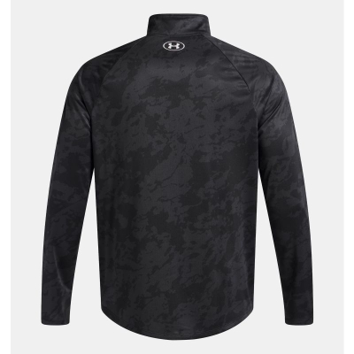 Bluzë sportive Under Armour Tech me zinxhir, mëngë të gjata, për burra, e zezë
