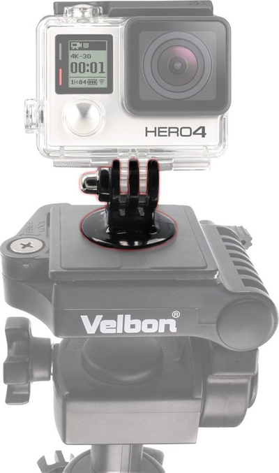 Adapter tripod për kamera sportive, montim GoPro, filetë 1/4", i zi