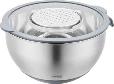 Enë çeliku KINGHoff KH-1862, 5L, me kapak, gri