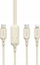 Kabllo 2 në 1 Dudao L7Sf, USB C në USB C dhe Lightning, 100W, 1.2m, bezhë