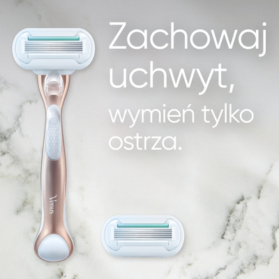Brisketa rroje Gillette Venus Deluxe Smooth Sensitive Rose Gold Value Pack, 5 briskë, për lëkurë të ndjeshme