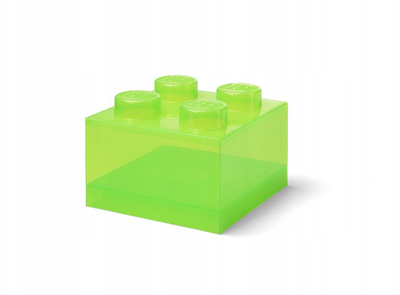 Kuti rujtëse Lego Brick 4, 25cm, jeshile e hapur transparente, 40090806