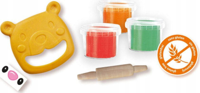 Set plasteline SES Creative My First Modelling Dough Feed the Bear, 3 ngjyra, për kalamaj 1 deri 4 vjeç, shumëngjyrësh