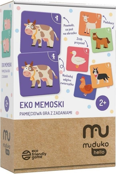 Lojë memorie Muduko Eko Memoski, 24 kartela, fëmijë 2+
