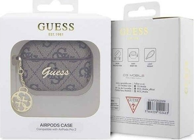 Mbulesë Guess GUAP2G4GSMW për kufje, për Apple AirPods Pro 2, lëkurë eco, kafe