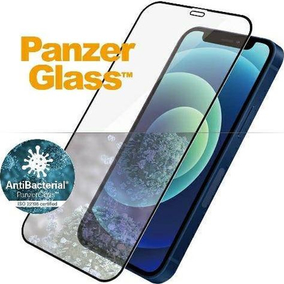 Xham mbrojtës PanzerGlass E2E për iPhone 12 Mini, antibakterial, me kornizë të zezë