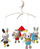 Karusel muzikal për krevat Baby Mix 43414, lodra pelushi, shumëngjyrëshe