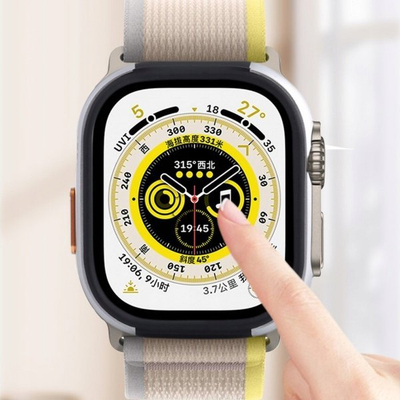 Maskë mbrojtëse COTECi Blade për Apple Watch Ultra 49mm, polikarbonat, kornizë e hollë, blu
