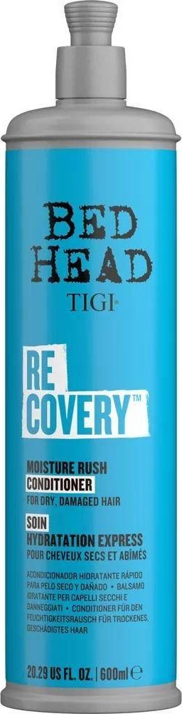 Balsam flokësh TIGI Bed Head Recovery, 600 ml, për flokë të thatë edhe të dëmtum, blu