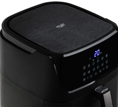 Fritezë pa vaj Adler, 5.5L, 12 programe, 2500W, e zezë