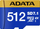 Kartë memorie ADATA UD512GEX3L1-C, 512GB, MicroSDXC UHS-II