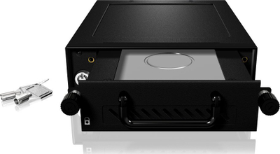 Sirtar disku ICY BOX IB-148SSK-B, 3.5", SATA, me çelës, i zi