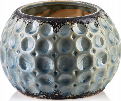 Vazo dekorative MONDEX DIVINE, qeramike, 19.5x19.5x13cm, bezhë blu