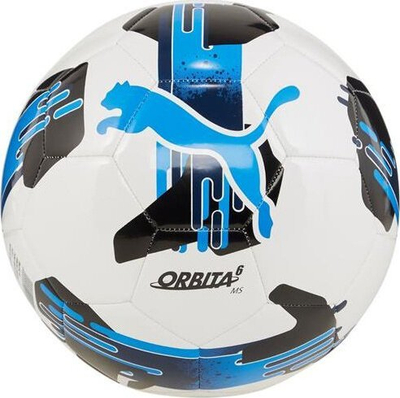 Топка за фудбал Puma Orbita 6 MS 84335 05, големина 5, TPU, бела сина