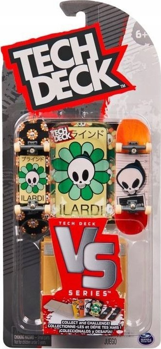 Set lodrash Spin Master Tech Deck VS Series Mix, 2 fingerboard, me pengesë dhe karta sfidash, shumëngjyrësh