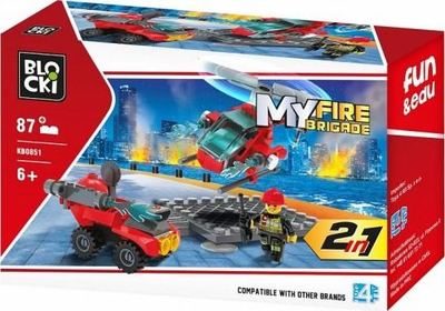 Lodër Icom My Fire Brigade 2 në 1 (KB0851), 87 pjesë, e kuqe