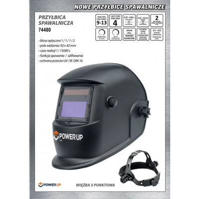 Helm saldimi Sthor 74480, errësim automatik DIN 9-13, fushë shikimi 92x42mm, i zi
