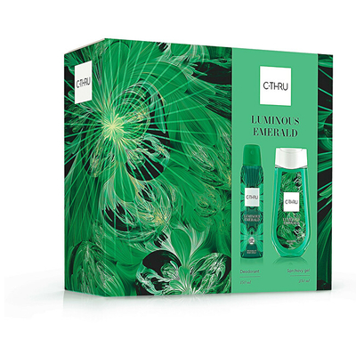 Set kozmetik C-Thru Luminous Emerald, deodorant 150 ml + xhel dushi 250 ml