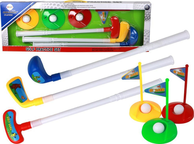 Set mini golf Leantoys, 12 copë, për kalamaj, shumëngjyrësh