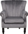 Fotolje SVEDALA Wingback, kadife, stil Çesterfild, gri