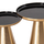 Set 2 tavolina për kafe Oluf Φ50&Φ41cm (HM9921), ari/ zezë