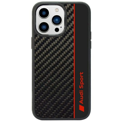 Mbulesë telefoni Audi Carbon Fiber AUS TPUPCIP14P R8 D1, për iPhone 14 Pro 6.1", hardcase, e zezë
