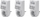Timer digjital prizor Goobay 55544, set 3 copë, 230V 3600W, i bardhë