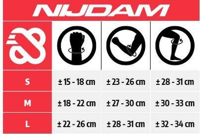 Сет заштитна опрема за ролерки Nijdam 3in1 S, колена лакти зглобови, црн