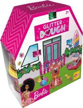 Set plasteline Barbie Dough Kit House, glitter, shumëngjyrësh