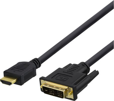 Kabllo HDMI në DVI DELTACO, 5m, Full HD 1080p, e zezë