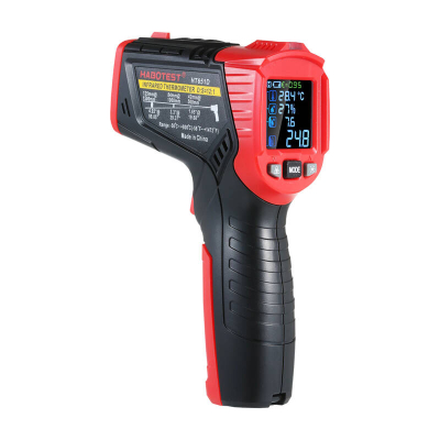 Termometër infra të kuq Habotest HT651D, lazer, ekran me ngjyra, i kuq e zi