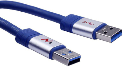 Kabllo Maclean USB-A - USB-A, 3m, e kaltër