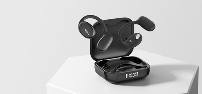 Спортски слушалки TOZO OpenEgo, True Wireless отворен тип, Bluetooth 5.3, со двоен микрофон, црни