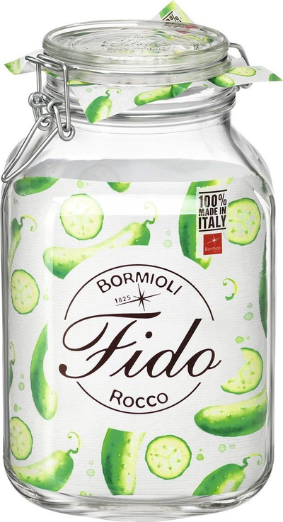 Сет стаклени тегли Bormioli Rocco Fido, 300ml, 6 парчиња, проѕирни