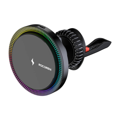Karikues veture wireless Rocoren RCZJ-XK01, 15W, montim në grila ajri, i zi