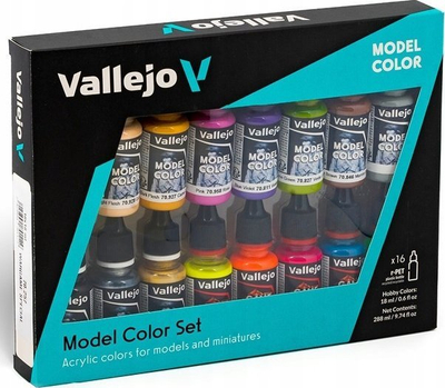 Сет акрилни бои Vallejo Model Color Wargames Special, 16 парчиња, многубојни