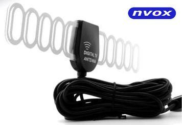 Antene TV për makinë NVOX T115, përforcues 28 dB, dixhitale, e zezë