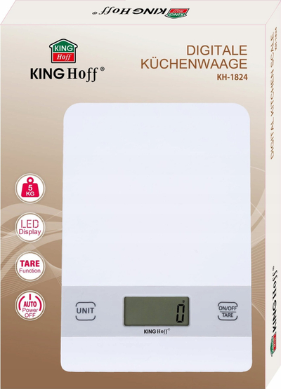 Peshore kuzhine KingHoff KH-1824, elektronike, mban deri 5 kg, ngjyrë argjendtë
