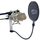 Filter pop për mikrofon Mozos PS-3, krah fleksibil 25 cm, i zi