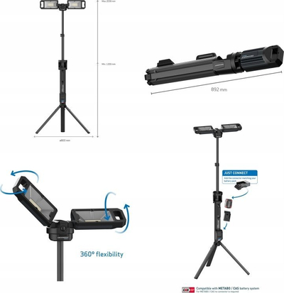 Prozhektor pune Scangrip Tower Connect, 5000 lumen, LED, i zi