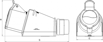 Prizë fikse izoluese Tarel 122, 16A, 250V 3P, IP44