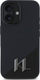 Kapak telefoni Karl Lagerfeld Silicone Shadow Metal Initial MagSafe për iPhone 16 6.1", silikoni, i zi