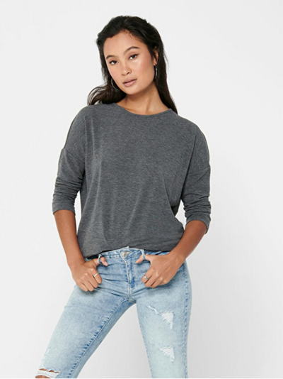 Џемпер Only ONLGLAMOR Loose Fit, сив
