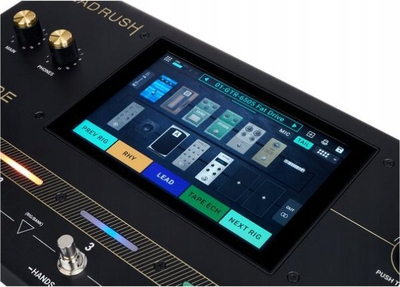 Pedalë multi-efekt Headrush Core, modelues amplifikatori për kitarë, ngjyrë e zezë