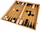 Set lojrash 3 në 1 Chess Checkers Backgammon Tryktrak, palosës, dru, ngjyrë natyrale