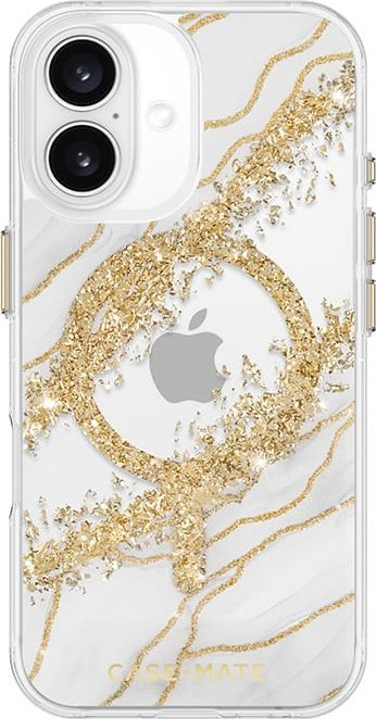 Maskë telefoni Case-Mate Karat për iPhone 16, MagSafe, gri me të artë